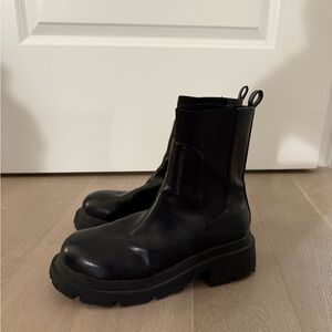 Dolce Vita Glossy Black Moto Boots